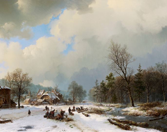 Barend Cornelis Koekkoek - A winter landscape | MasterArt